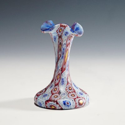 Small Millefiori Murano Glass Vase from Vetreria Fratelli Toso, 1910s-KJP-1410532