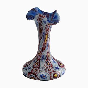 Small Millefiori Murano Glass Vase from Vetreria Fratelli Toso, 1910s-KJP-1410532