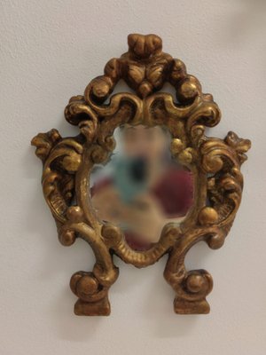 Small Mirror with Carved Gilt Frame, 1800s-ZFY-1720722