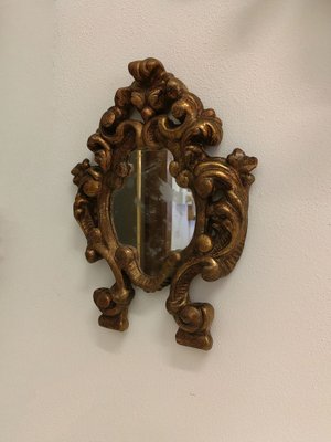 Small Mirror with Carved Gilt Frame, 1800s-ZFY-1720722