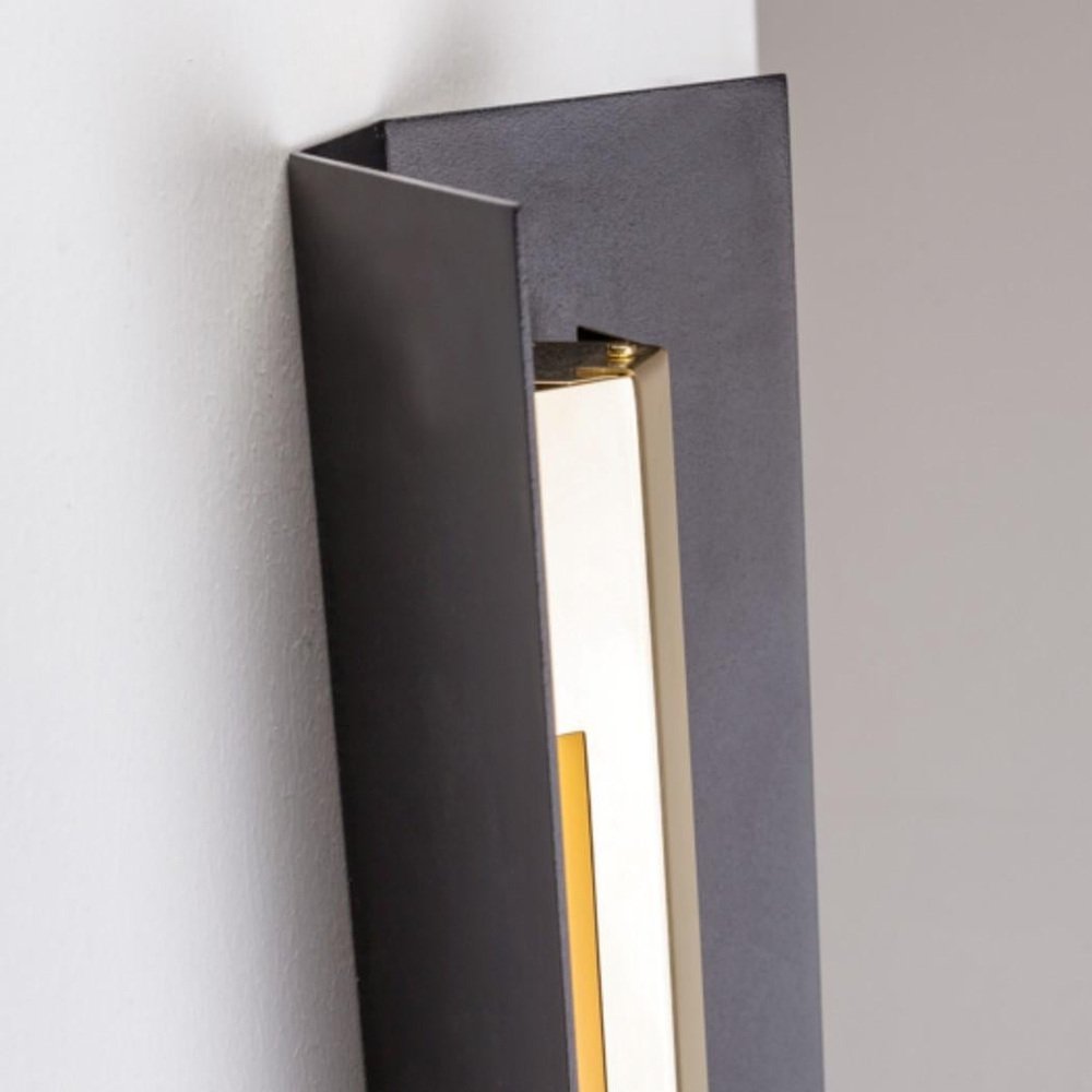 Small Misalliance Ex Jet Black Wall Light by Lexavala