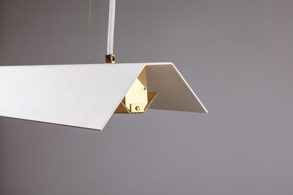 Small Misalliance Ex Pure White Suspended Light by Lexavala