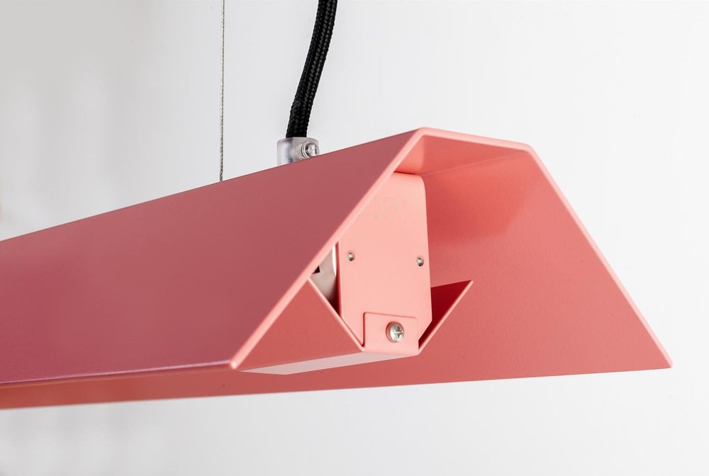 Small Misalliance Ral Pink Suspended Light by Lexavala