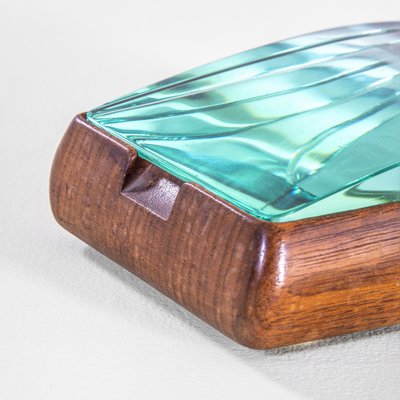 Small Model 1132 Cigarette Box in Crystal and Wood by Pietro Chiesa for Fontana Arte, 1950s-FWM-1790305