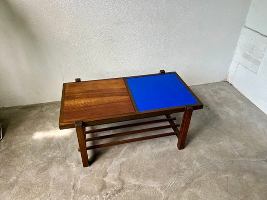 Small Modernist Blue Coffee Table, 1960-WKI-2023717