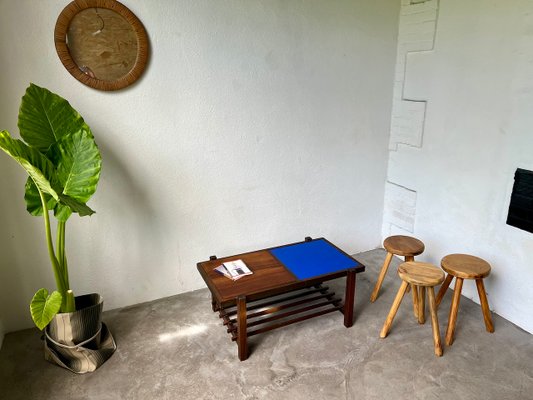 Small Modernist Blue Coffee Table, 1960-WKI-2023717