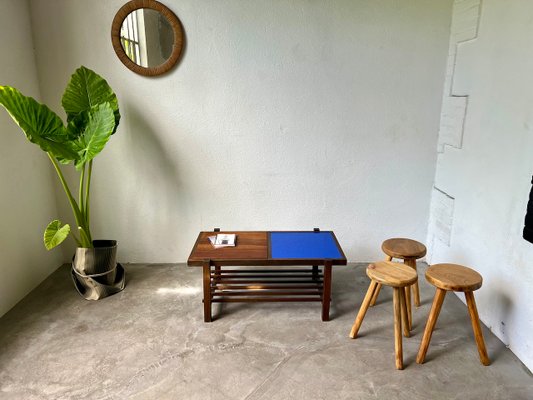 Small Modernist Blue Coffee Table, 1960-WKI-2023717