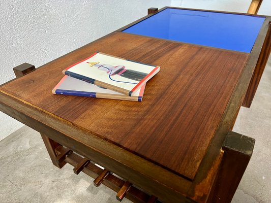 Small Modernist Blue Coffee Table, 1960-WKI-2023717