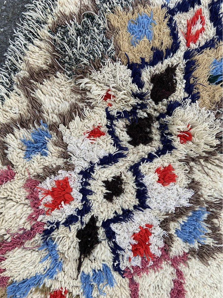 Small Moroccan Azilal Rug in Wool