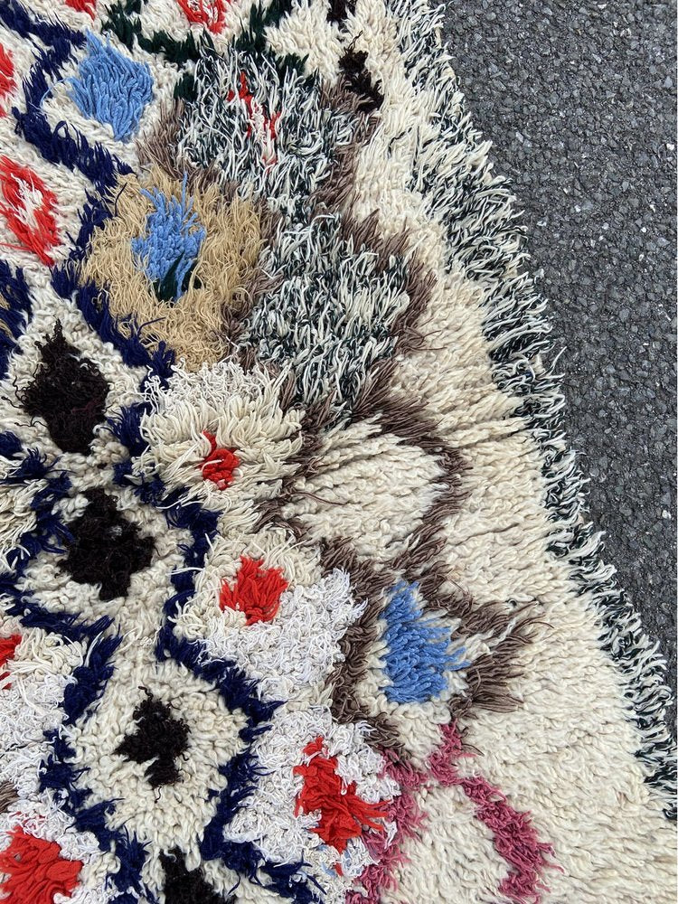 Small Moroccan Azilal Rug in Wool