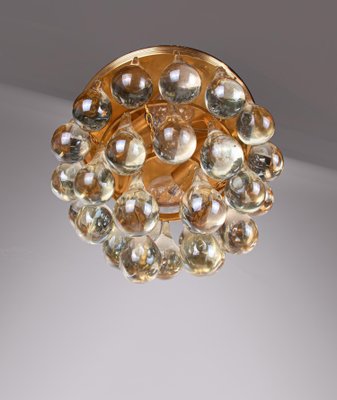 Small Murano Glass Tear Drop Flush Mount Chandelier from Palwa, Germany, 1960s-DEK-1346627