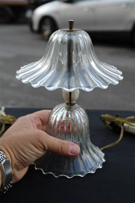 Small Mushroom Bedside Lamps from Barovier, 1940s, Set of 2-EH-2035335