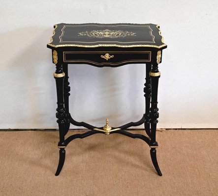 Small Napoleon III Darkened Pear Table-RVK-1393782