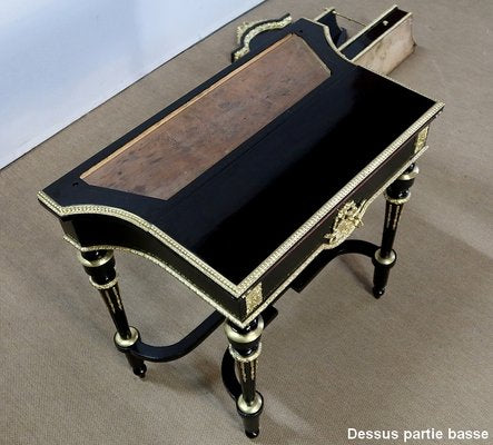 Small Napoleon III Mid 19th Century Black Wooden Desk-RVK-1118405