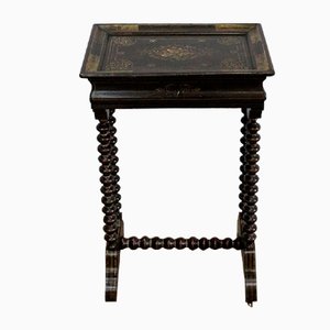 Small Napoleon III Period Lacquered Wooden Work Table, Mid 19th Century-RVK-1100594