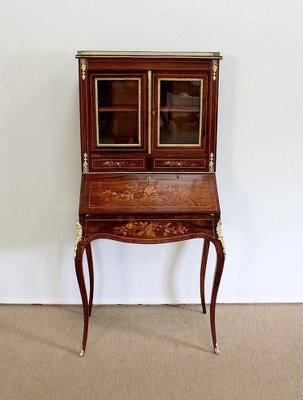 Small Napoleon III Secretaire with Showcase, Mid-19th Century-RVK-978472