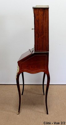 Small Napoleon III Secretaire with Showcase, Mid-19th Century-RVK-978472