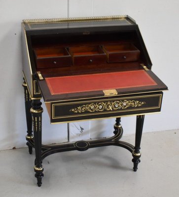 Small Napoleon III Sloping Desk in Blackened Pearwood, Early 19th Century-RVK-932841