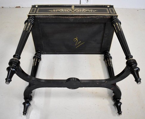 Small Napoleon III Sloping Desk in Blackened Pearwood, Early 19th Century-RVK-932841