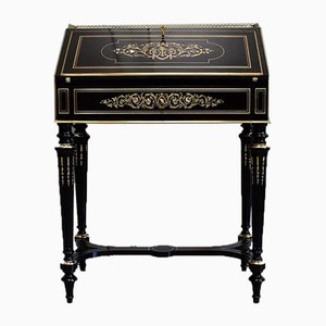 Small Napoleon III Sloping Desk in Blackened Pearwood, Early 19th Century-RVK-932841