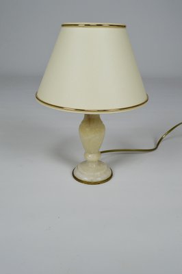 Small Neoclassical Italian White Marble Table Lamp, 1920s-XNH-564534