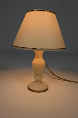 Small Neoclassical Italian White Marble Table Lamp, 1920s-XNH-564534