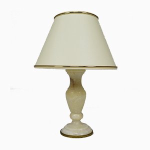 Small Neoclassical Italian White Marble Table Lamp, 1920s-XNH-564534