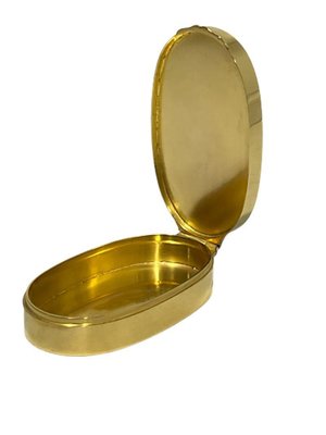 Small Oval Dutch Silver Gold Plated Box with a Scene of the Birth of Venus, 1980s-UCH-1396253