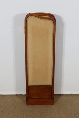 Small Painted Silk & Solid Walnut Screen, 1900-RVK-1186352