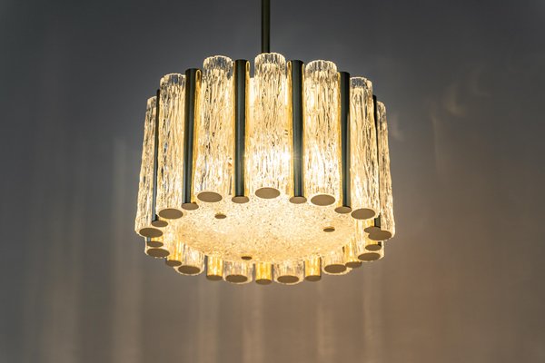 Small Pendant Light in Brass Drum Form from Kaiser, Germany, 1960s-UGR-1085346