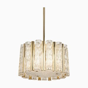 Small Pendant Light in Brass Drum Form from Kaiser, Germany, 1960s-UGR-1085346