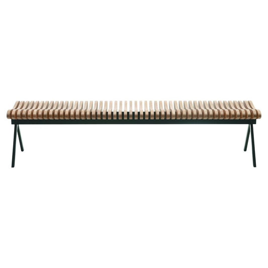 Small Perlude Oak Bench by Caroline Voet