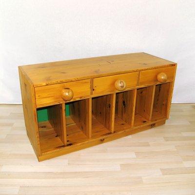 Small Pine Sideboard or Bench by Sven Larsson, Sweden, 1970s-YGE-1090164