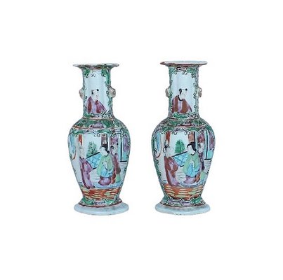 Small Porcelain Baluster Vases, Set of 2-RVK-1080470