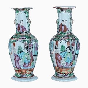 Small Porcelain Baluster Vases, Set of 2-RVK-1080470