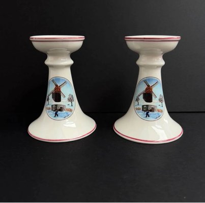 Small Porcelain Candlesticks, Christmas Collection by Gerard Laplau for Villeroy & Boch, Set of 2-GYX-1300055