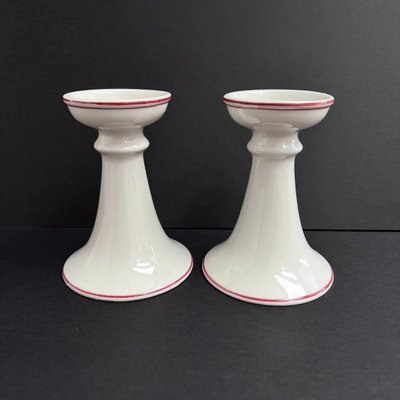 Small Porcelain Candlesticks, Christmas Collection by Gerard Laplau for Villeroy & Boch, Set of 2-GYX-1300055