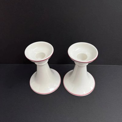 Small Porcelain Candlesticks, Christmas Collection by Gerard Laplau for Villeroy & Boch, Set of 2-GYX-1300055