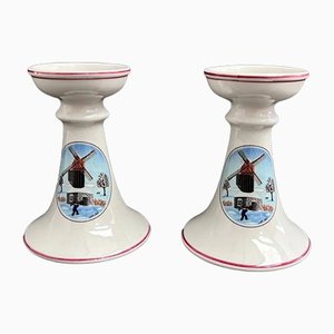 Small Porcelain Candlesticks, Christmas Collection by Gerard Laplau for Villeroy & Boch, Set of 2-GYX-1300055