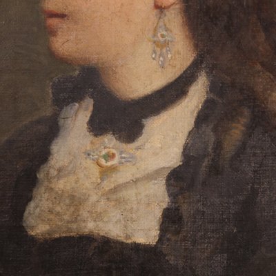 Small Portrait of a Woman, 19th-Century, Oil on Canvas, Framed-RP-1289530