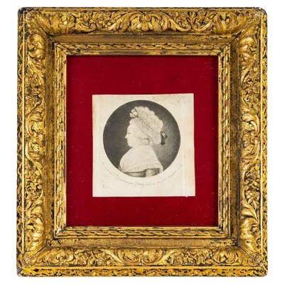 Small Portrait of Madame De Fougeroux De Bondaroy, 18th-Century, Paper, Framed-WFS-1196605