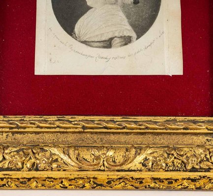 Small Portrait of Madame De Fougeroux De Bondaroy, 18th-Century, Paper, Framed-WFS-1196605