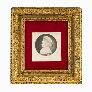 Small Portrait of Madame De Fougeroux De Bondaroy, 18th-Century, Paper, Framed-WFS-1196605