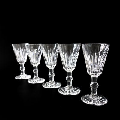 Small Pyramid Liqueur Glasses in Crystal by Fritz Kallenborg for Kosta, Set of 5-JKV-1795750