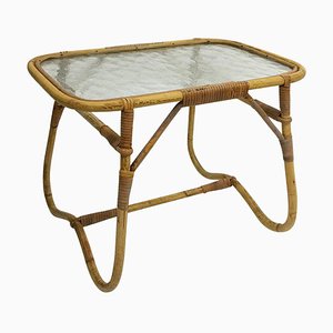 Small Rattan Side or Coffee Table by Dirk Van Sliedregt for Rohe Noordwolde, 1950s-UCH-1224835