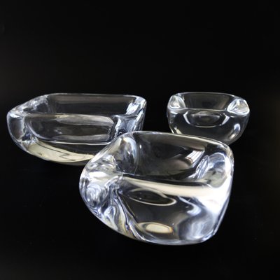 Small Rectangular Crystal Bowl by Vicke Lindstrand for Orrefors, 1970s-JKV-1786116