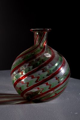 Small Red and Green Murano Glass Vase from Maestri Di Murano, 1960s-RCE-2038024