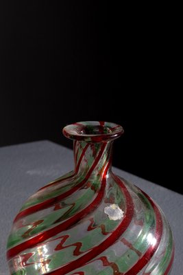 Small Red and Green Murano Glass Vase from Maestri Di Murano, 1960s-RCE-2038024