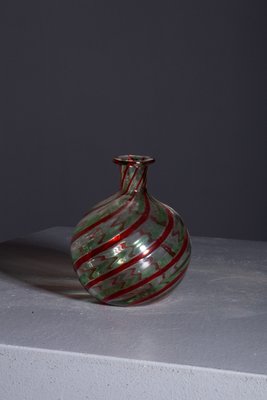 Small Red and Green Murano Glass Vase from Maestri Di Murano, 1960s-RCE-2038024