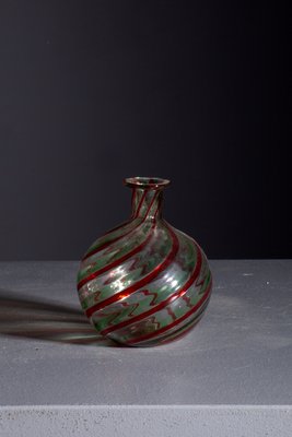 Small Red and Green Murano Glass Vase from Maestri Di Murano, 1960s-RCE-2038024